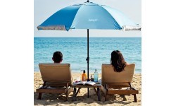 NC17114 BEACH UMBRELLA/WINDSCREEN 2IN1 XXL 240 CM BLUE NILS