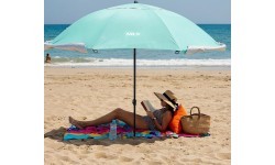 NC17114 BEACH UMBRELLA/WINDSCREEN 2IN1 XXL 240 CM GREEN NILS