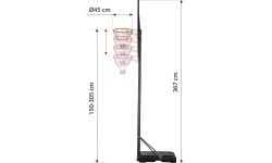 Mobilus krepšinio stovas ZDK319E NILS