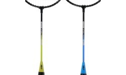 NRZ014 STEEL / BADMINTON SET 4 ROCKETS + 3 SHUTTLECOCKS + NET 195x22cm + COVER NILS