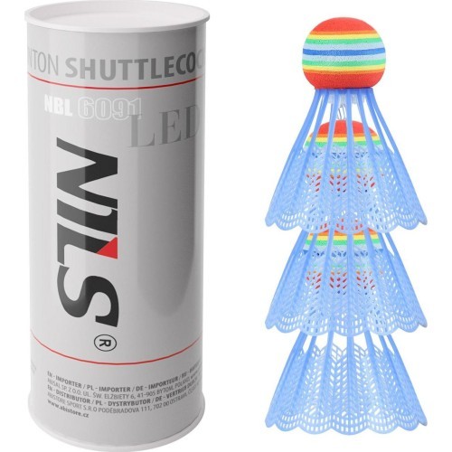 Plunksniukai NILS NBL6091 nailoniniai su LED, 3 vnt.