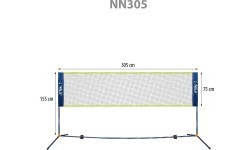 NN305 BADMINTON NET 305CM FULL COVER NILS
