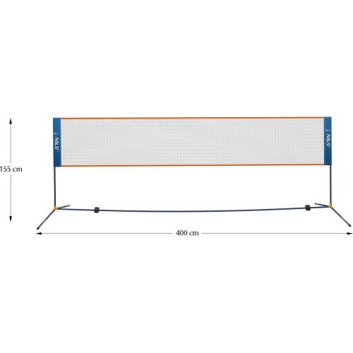 NN400 BADMINTON NET 400CM FULL COVER NILS