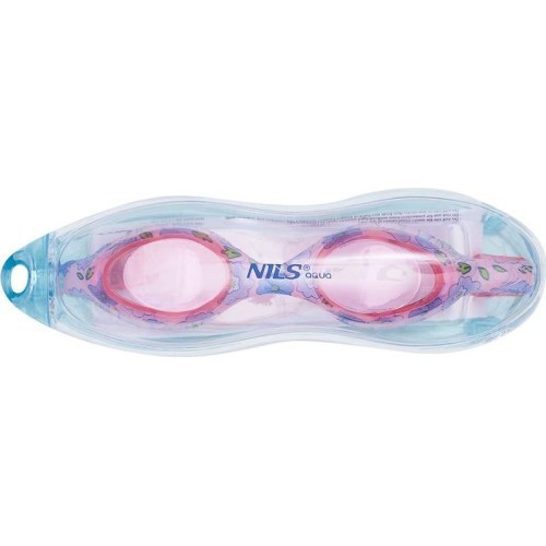 NQG170FAF PINK FLOWERS JUNIOR SWIMMING GOGGLES NILS AQUA