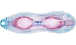 NQG170FAF PINK FLOWERS JUNIOR SWIMMING GOGGLES NILS AQUA