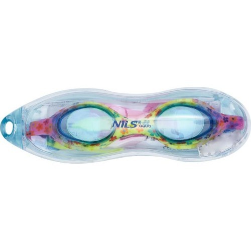 NQG170FAF BLUE FLOWERS JUNIOR GOGGLES NILS AQUA