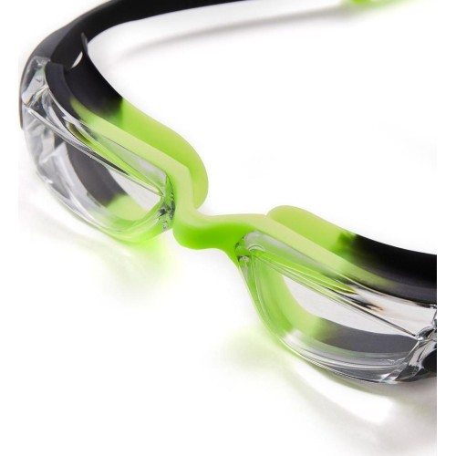 NQG770AF BLACK/ GREEN JUNIOR SWIMMING GOGGLES NILS AQUA