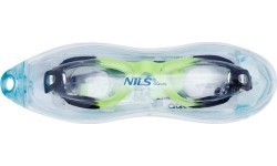 NQG770AF BLACK/ GREEN JUNIOR SWIMMING GOGGLES NILS AQUA