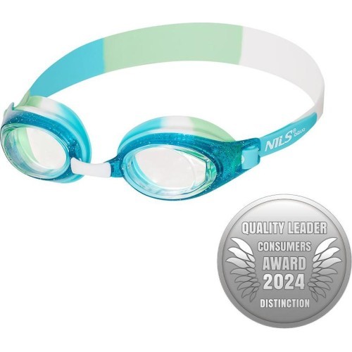 NQG870AF mėlyni vaikiški plaukimo akiniai NILS AQUA