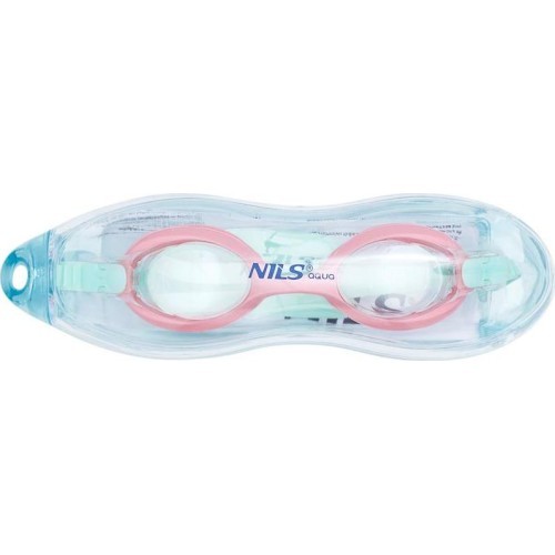 Детские очки для плавания NILS AQUA NQG700AF, мятно-розовые