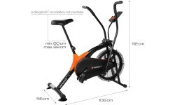 Oro pasipriešinimo dviratis treniruoklis MP6540 AIR BIKE HMS
