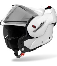 Flip-Up Motorcycle Helmet AIROH MATHISSE 2 Color P/J Glossy White
