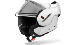 Flip-Up Motorcycle Helmet AIROH MATHISSE 2 Color P/J Glossy White