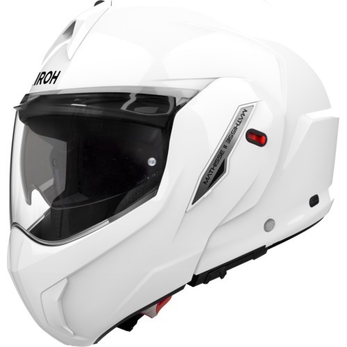 Flip-Up Motorcycle Helmet AIROH MATHISSE 2 Color P/J Glossy White