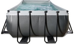 Бассейн EXIT Black Leather 540x250x122 см с песочным фильтр-насосом, черный
