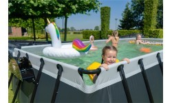 EXIT Black Leather pool 540x250x122cm with sand filter pump - black
