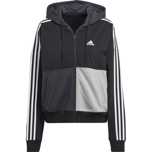 Adidas Džemperis Moterims W Cb B Fz Hodie Grey Black HC8833