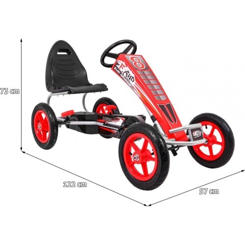 Minamas kartingas Full Ahead AIR raudonas