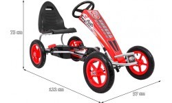 Minamas kartingas Full Ahead AIR raudonas