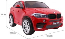 Elektromobilis BMW X6M XXL, dažytas raudonas