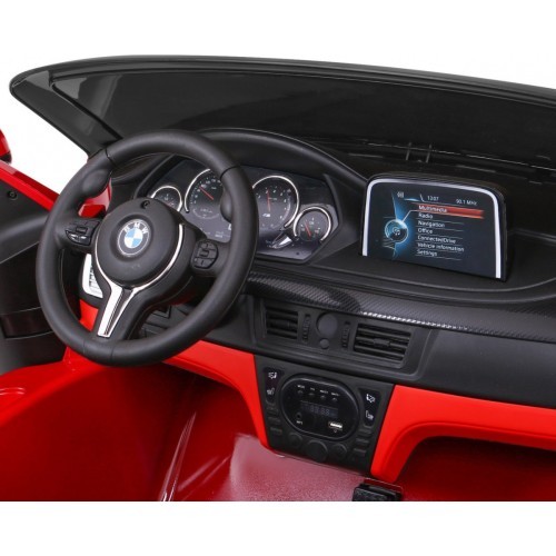 Elektromobilis BMW X6M XXL, dažytas raudonas