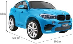 Elektromobilis BMW X6M XXL, mėlynas