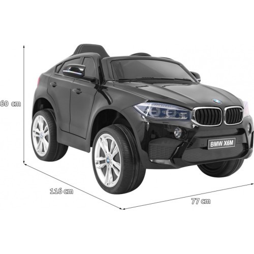 Elektromobilis BMW X6M, lakuotas juodas