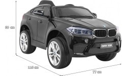 Elektromobilis BMW X6M, lakuotas juodas