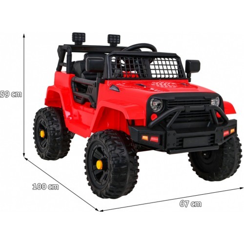 Elektromobilis Jeep Dark Night, raudonas