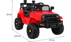 Elektromobilis Jeep Dark Night, raudonas