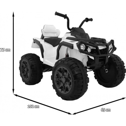 Elektromobilis keturratis ATV 2,4 GHz, baltas