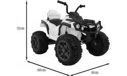 Elektromobilis keturratis ATV 2,4 GHz, baltas