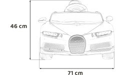Электромобиль Bugatti Chiron Blue