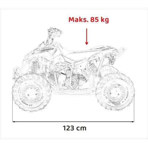 RENEGADE HighPer 110CC degimo keturratis geltonos spalvos