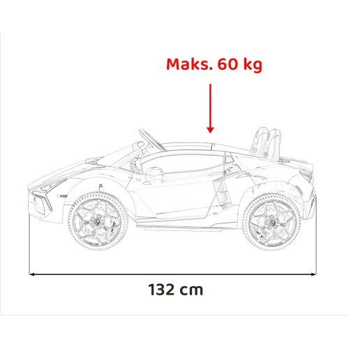 Elektromobilis Lamborghini Revuelto XL STRONG, rožinis