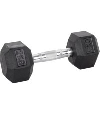 Šešiakampis hantelis inSPORTline Hexsteel 2 kg