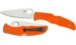 Sulankstomas peilis Spyderco C10FPOR Endura 4, Flat Ground, oranžinis