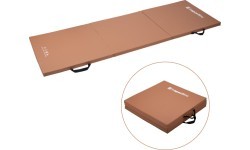 Folding Gymnastics Mat inSPORTline Trifold 195 x 90 x 5 cm - Brown