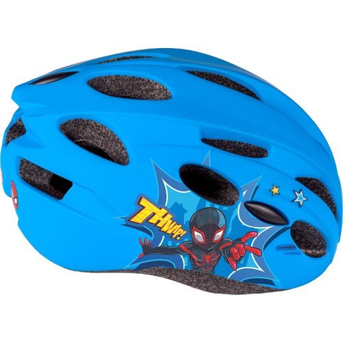 Šalmas SPIDERMAN, in-mold 52-56 cm, (mėlynas/raudonas)