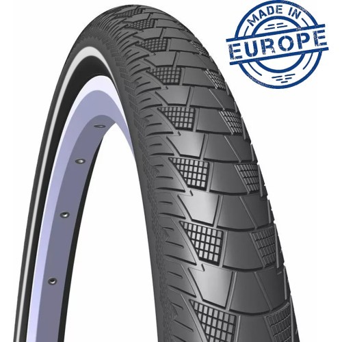 Padanga Rubena CityHopper Classic Plus 28" x 2.00" (52-622) // V99, kamerinė, apsauga nuo pradūrimų, su šviesą atspindinčia juos
