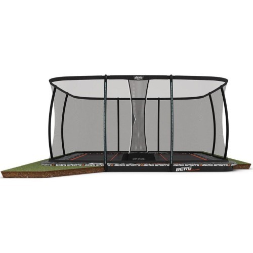 Батут BERG SPORTS Ultim Pro Bouncer FlatGround 5x5 с защитной сеткой XL