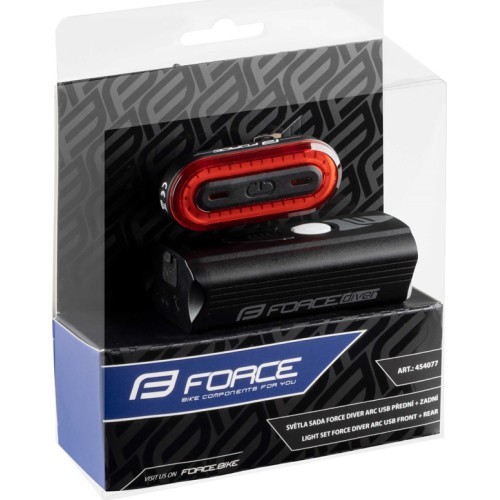 Žibintų komplektas FORCE DIVER ARC USB