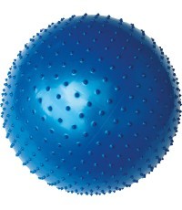 Gimnastikos kamuolys Yate su spygliukais, 65 cm, mėlynas