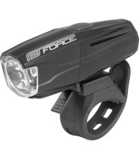 Priekinis žibintas FORCE Shark 500 USB (juodas)