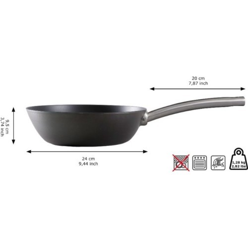 Skottsberg anglies plieno WOK keptuvė 24cm