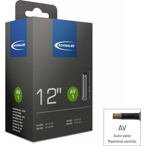 Камера велосипедная Schwalbe 12x1/2x2 1/4 AV40