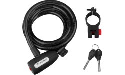 FORCE Lux Bike Lock with Bracket, 180/12mm (black)