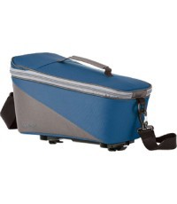 RACKTIME Talis 2.0 rear carrier bicycle panniers, snap-it 2, 8l (blue/grey)
