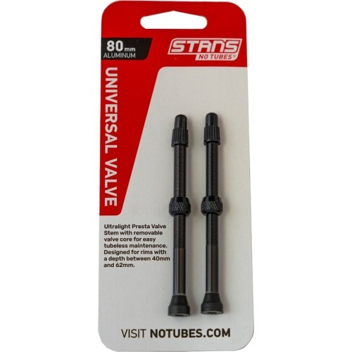 Ниппели Stan's NoTubes для бескамерных покрышек 80 мм (чёрные)