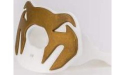 Капа Venum Elite Lipguard Logo Edition, бело-золотая